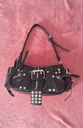 Nova Bolsa Vintage Europeia e Americana, Design Único, Estilo Y2K