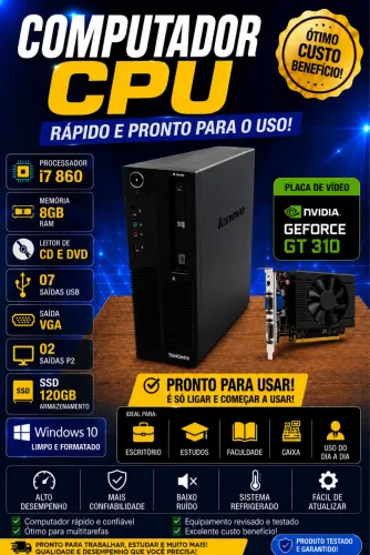COMPUTADOR I7 - 8Gb ram - C/SSD
