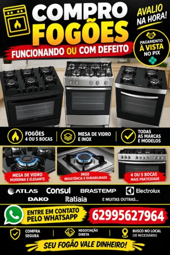 Fogões e cooktops diversos