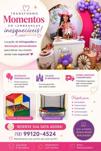 Aluga-se decoração de festa