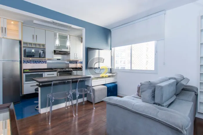 Apartamento mobiliado para locação em Pinheiros, 2 quartos, sem vaga