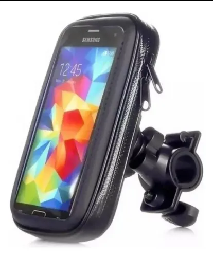 Suporte Celular Moto Bike Com Carregador Capa Prova D'água 6,7'' Universal
