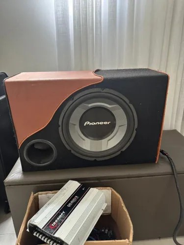 ?Som Automotivo Completo: Subwoofer Pioneer + Módulo Taramps 800w + Caixa e Cabos?