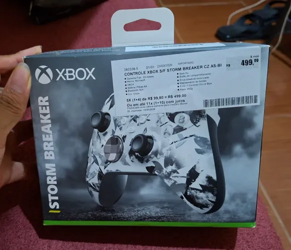Controle Xbox Sem Fio Original - Edição Especial Storm Breaker (Novo na Caixa)