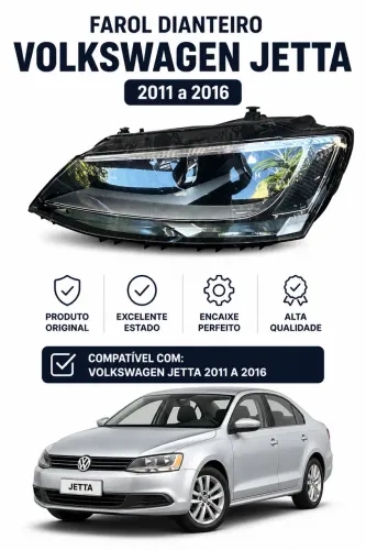 Farol Esquerdo Volkswagen Jetta 2011 a 2016