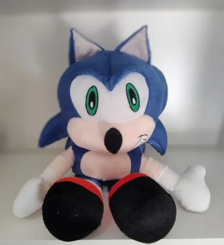 Sonic de pelúcia antialérgico lavável 35cm