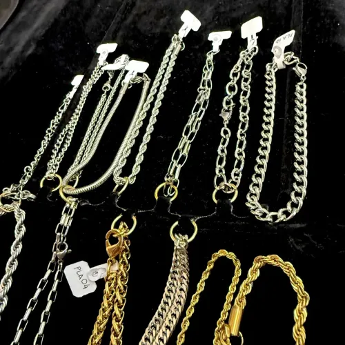 Lote de pulseiras de aco inoxidável 14 .