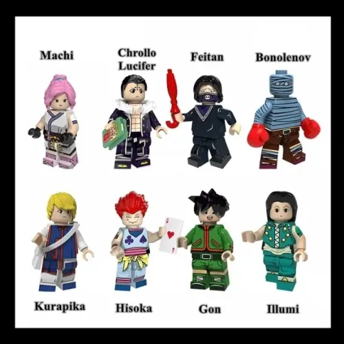 Hunter x Hunter Minifigures anime japone Gon Kilua Kurapika Hisoka Naruto