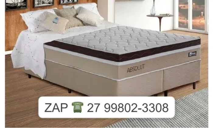 CONJUNTO -COLCHAO ABSOLUT+BASE 158 X 198 -MOLAS ENSACADAS