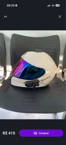 Capacete Race tech ótimo estado apenas marcas de uso acompanha duas viseiras