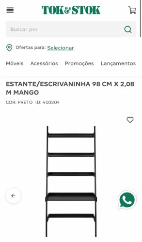Escrivaninha e estante tok&stok