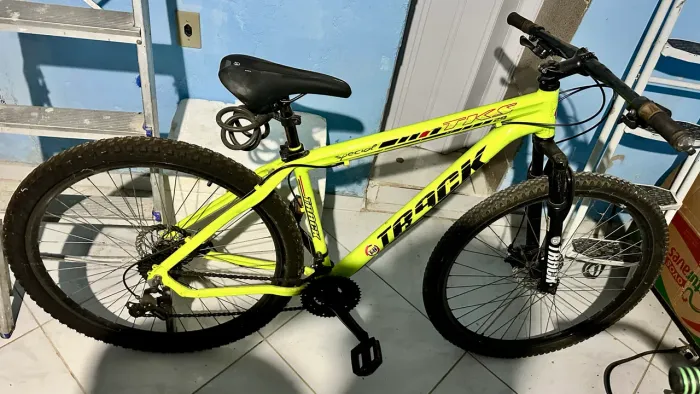 Bicicleta aro 29 - TKS Freio À Disco Cor Verde-néon - quadro 17.5