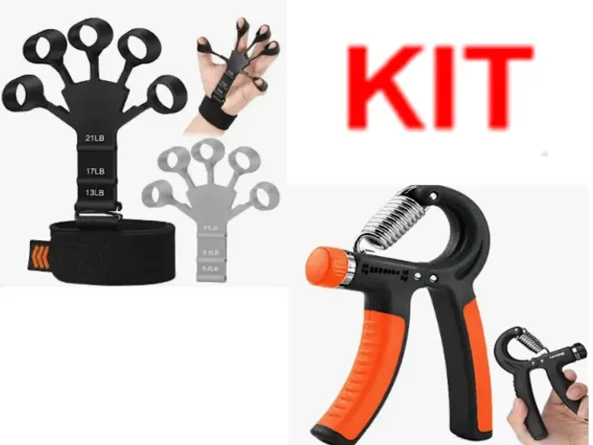 Kit Hand Grip + Extensor Fortalecedor Exercitador de Dedos e Mão Articulações z1496