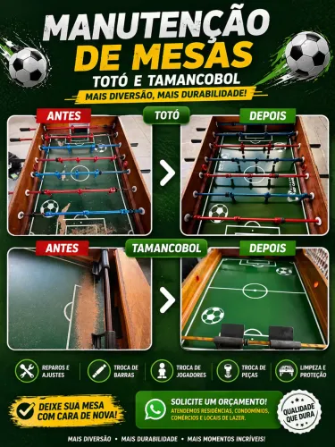 Manutenção em Totó e Tamancobol