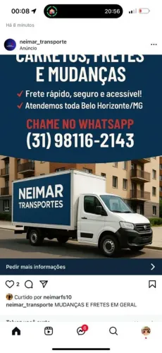 Serviço de mudança e frete *