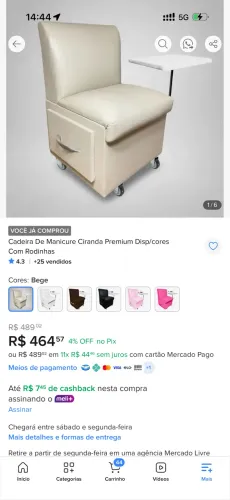 Cadeira manicure