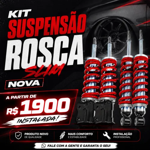 Kit suspensão de rosca slim nova instalada