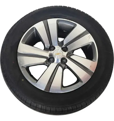 Roda Aro 16 C/pneu Gm Spin 2015/2018 Detalhe Azul