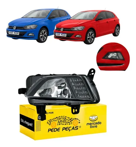Farol Milha Auxiliar Cibie Vw Polo 2018 19 A 2022 C/led Le Cristal