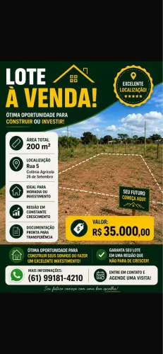 Lote a venda na 26 de Setembro