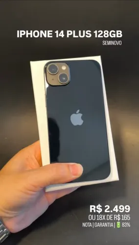 iPhone 14 Plus 128gb seminovo + garantia
