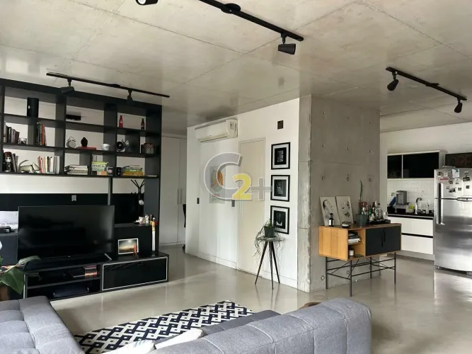 Apartamento mobiliado para locação na Vila Olímpia com 1 suíte, 1 vaga