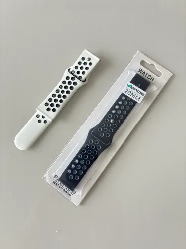 Pulseira para smartwatch 20mm (preta) e 22mm (Branca)