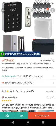 Kit controle de acesso Intelbras 