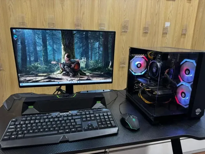 PC Gamer Completo | Ryzen 5500 | RX 6600 | 16GB | AOC 24" | Periféricos | Garantia