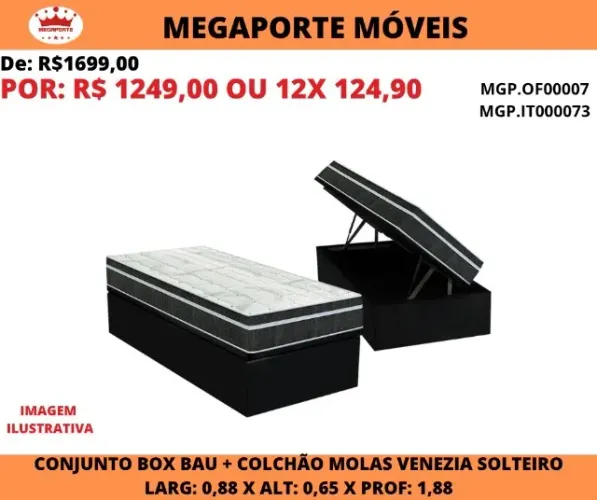 CAMA BOX BAÚ SOLTEIRO