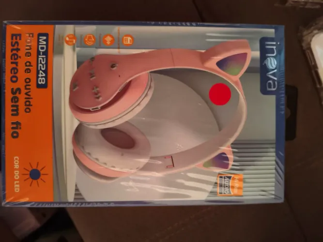 Fone sem fio MD-12248 Estério -gatinha-INOVA