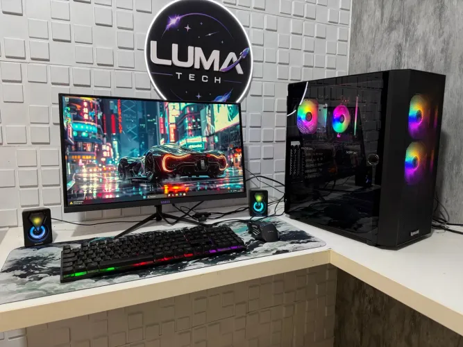 PC GAMER COMPLETO | RYZEN 7 5700 | RX 6600 | 16GB RAM | MONITOR 180HZ | COM GARANTIA