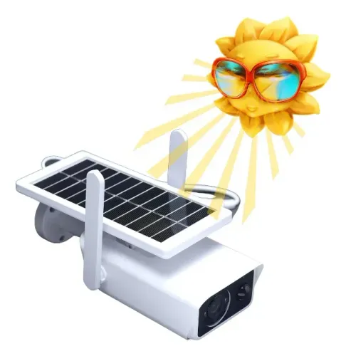 Câmera de Segurança Solar WiFi IP66 Bullet 2MP Visão Noturna 120°