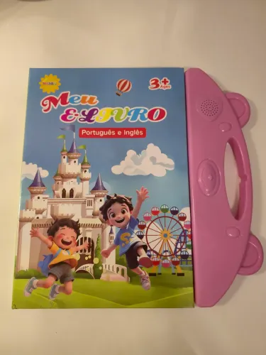 Livro interativo com som - aprendizagem bilíngue Português/ Inglês 