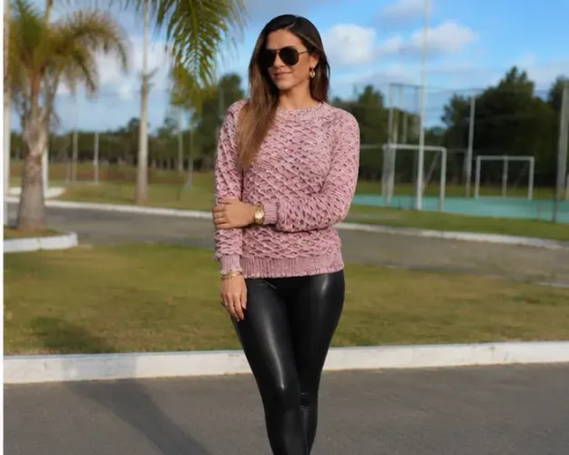 Blusa deTricô Feminina Mesclada
