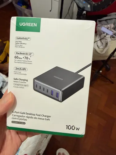 Carregador 100w ugreen 6 portas