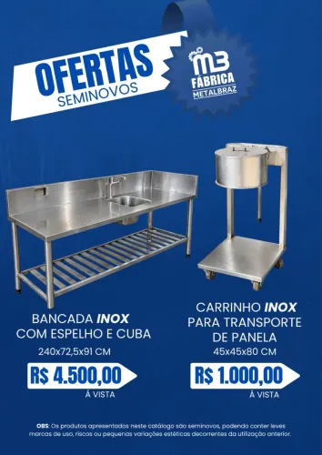 Mesas e bancadas de inox - Leia o anúncio 