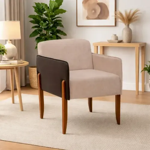 Novidade!! Poltrona Decorativa 040 em Linho Jc 65cm 