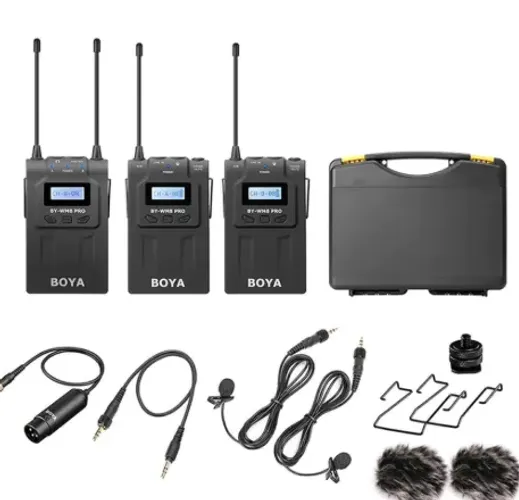 Microfones Boya BY-WM8 Pro K2 Condensador Omnidirecional cor preto