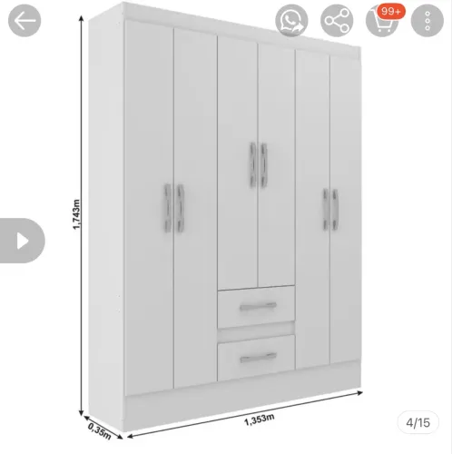 Guarda roupa novo na caixa 