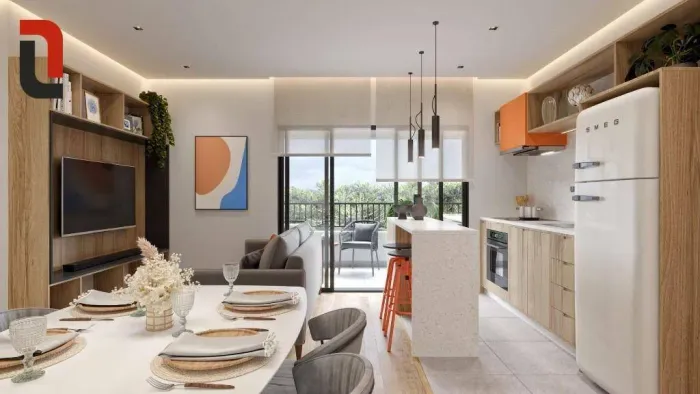 High Apto 57m² 2 quartos, sacada gourmet e 1 vaga no Capão Raso