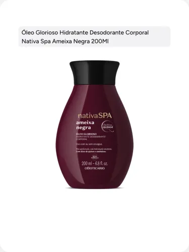 Nativa SPA Ameixa Negra - Óleo Glorioso 200ml