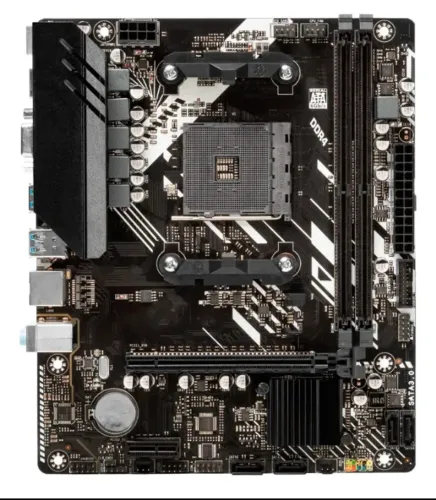 Kit Upgrade Gamer Amd Ryzen 5 5500 + B450m + 16gb Ddr4 Cor Preto