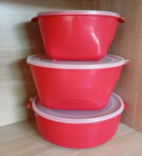 Kit 3 Potes UZ Utilidades Premium 4L, 5L e 6L com Tampa