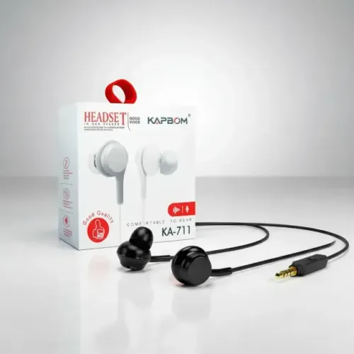 Fone De Ouvido Com Fio Kapbom Ka-711 Preto