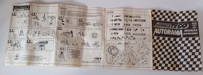 Manual Original Fórmula Tyco Autorama Monza Ayrton Senna Estrela Anos 80