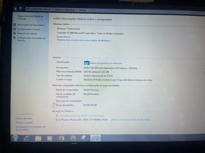 NOTEBOOK POSITIVO FUNCIONANDO