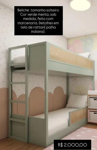 Beliche Infantil Moderna com Escada - Linda e Conservada