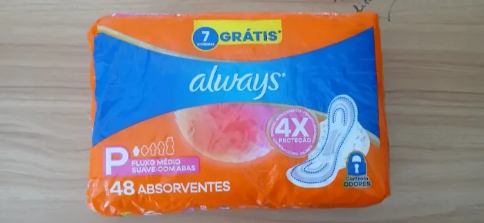 Absorvente Always Suave P com Abas - 48 Unidades (Lacrado)