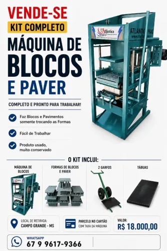 VENDO MAQUINA DE BLOCO DE CONCRETO